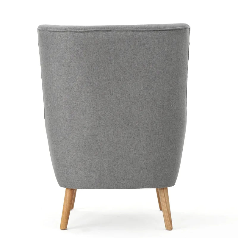 Grey 32.5 High Back Wingback Chair