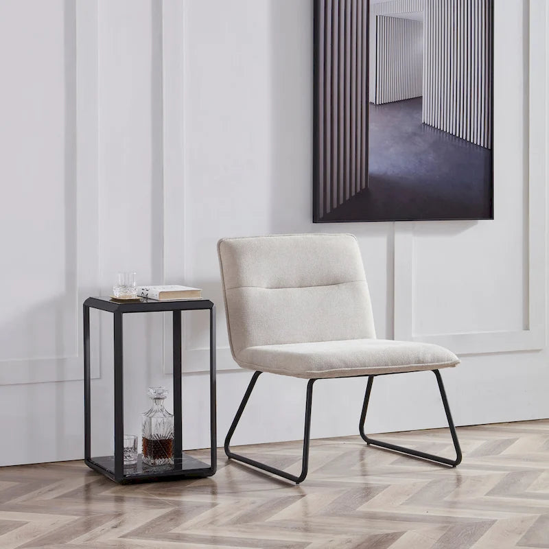Fabric Lounge Accent Slipper Chair