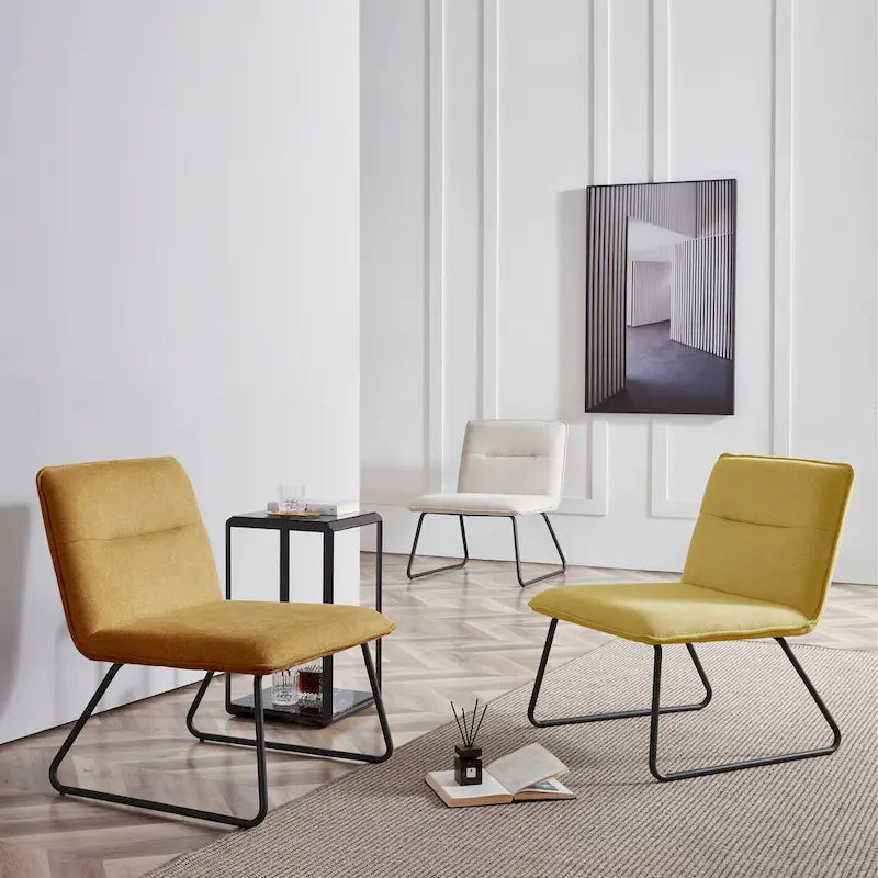 Fabric Lounge Accent Slipper Chair