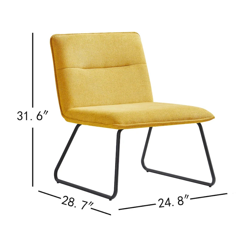 Fabric Lounge Accent Slipper Chair