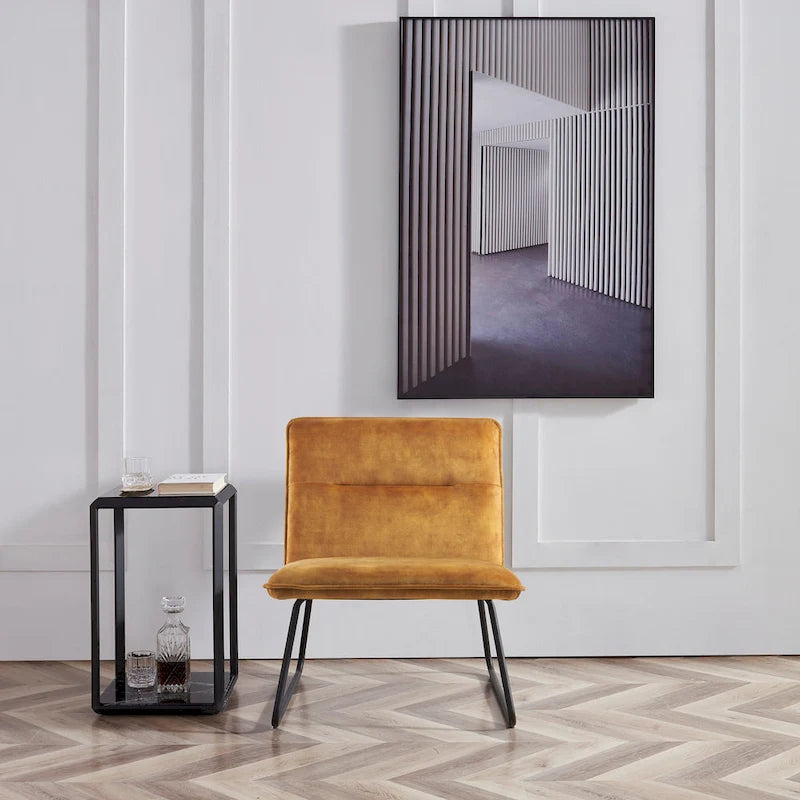 Fabric Lounge Accent Slipper Chair