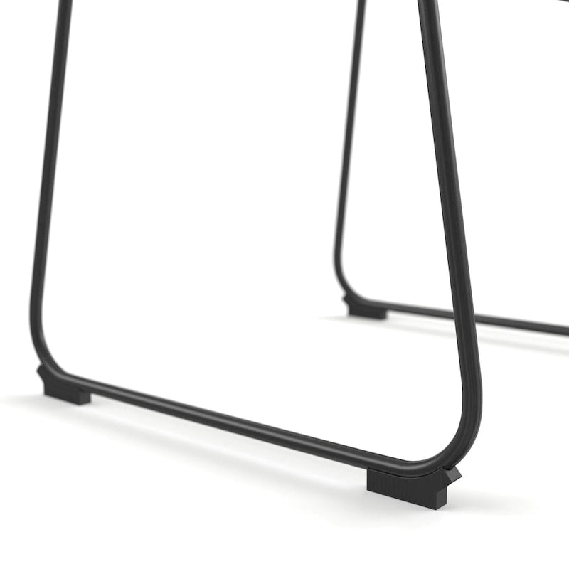 Vegan Leather Side Chairs with Black Legs (Set of 2)