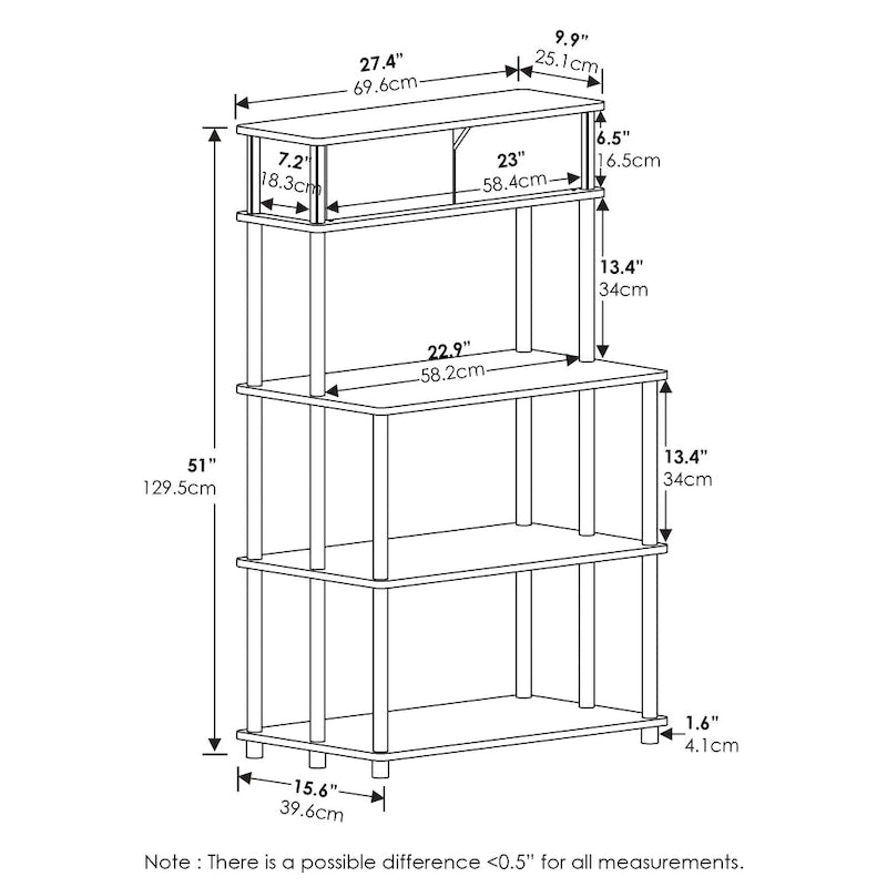 Toolless Storage Shelf with Top Cabinet