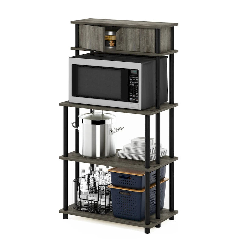 Toolless Storage Shelf with Top Cabinet