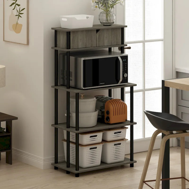 Toolless Storage Shelf with Top Cabinet
