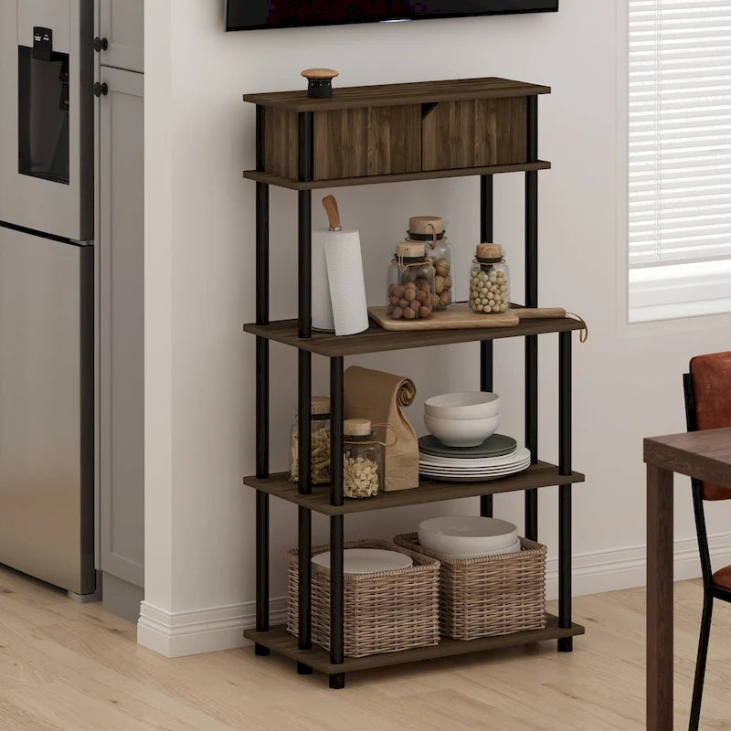 Toolless Storage Shelf with Top Cabinet