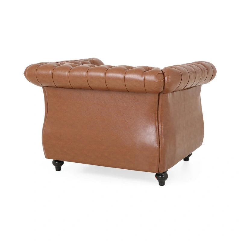 Traditional Chesterfield Club Chairs (Set of 2)