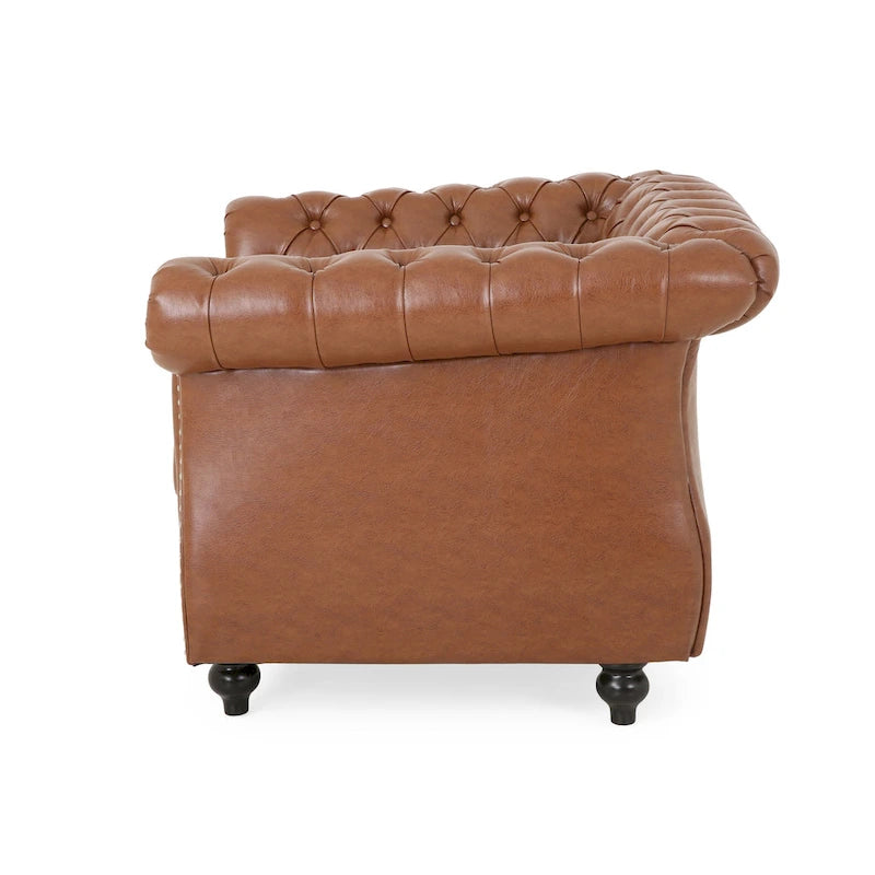 Traditional Chesterfield Club Chairs (Set of 2)