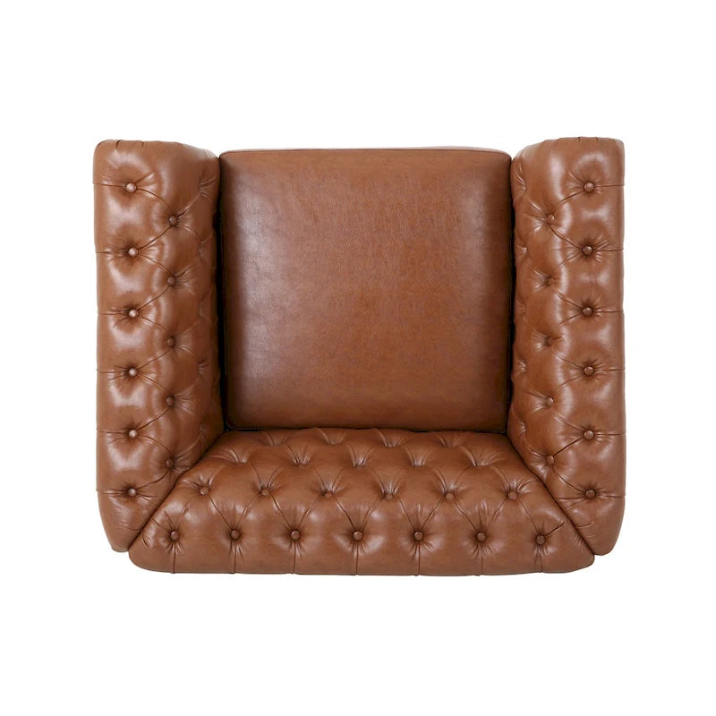Traditional Chesterfield Club Chairs (Set of 2)