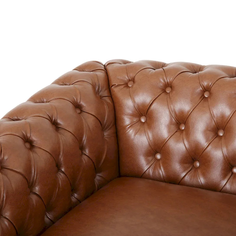 Traditional Chesterfield Club Chairs (Set of 2)