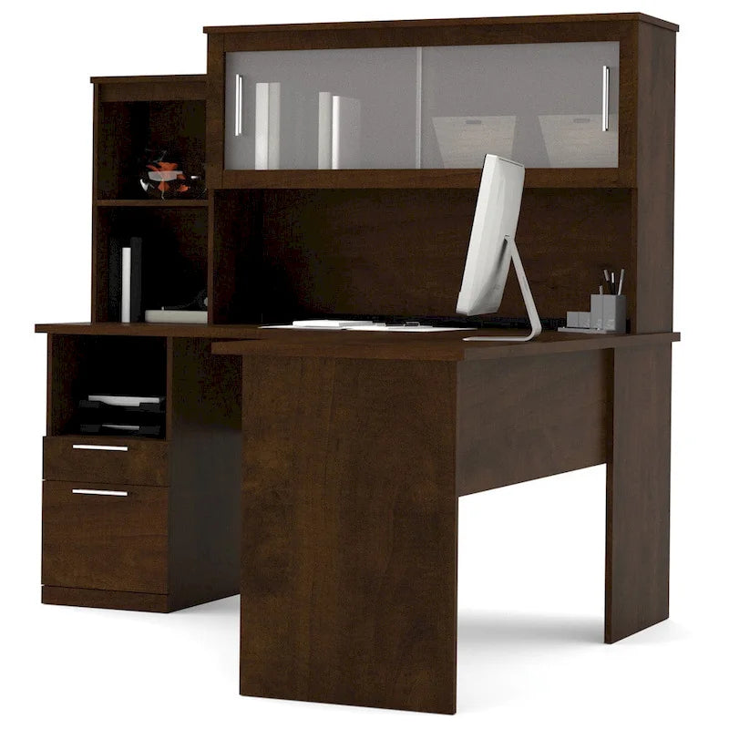 Bestar Dayton Melamine Reversible L-shaped Desk