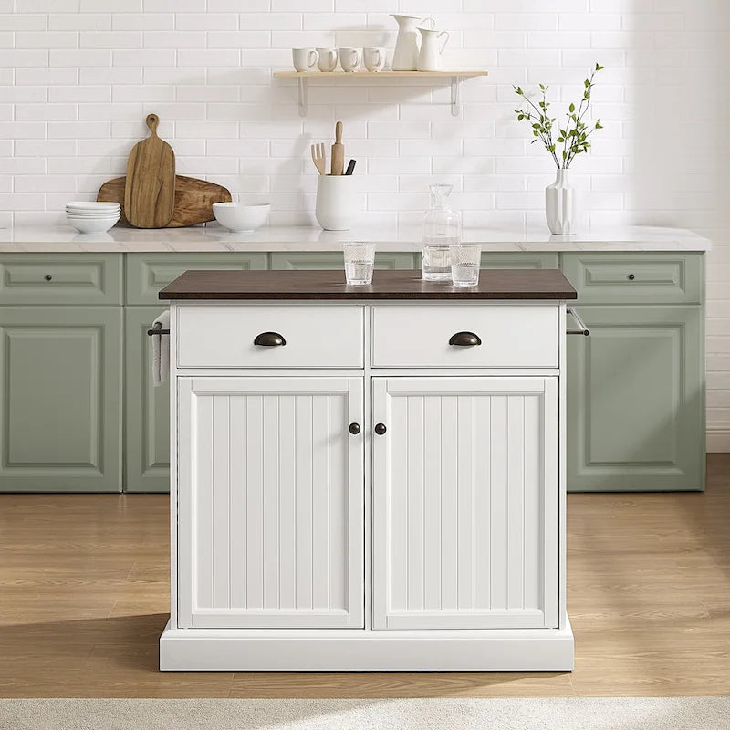 Coastal Kitchen Island - 18D x 40W x 36.13H