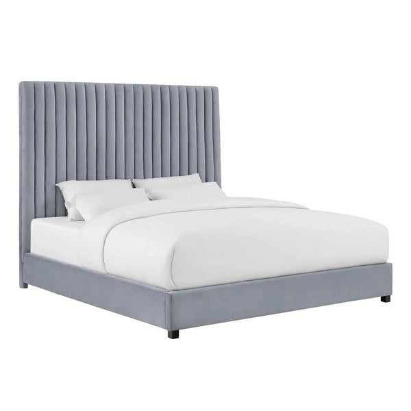 Channel Tufted Velvet Bed