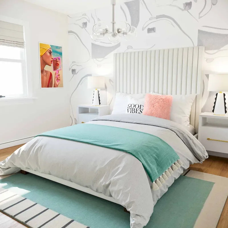 Channel Tufted Velvet Bed