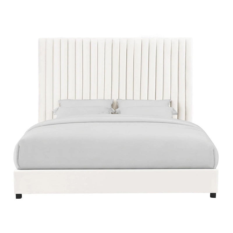 Channel Tufted Velvet Bed