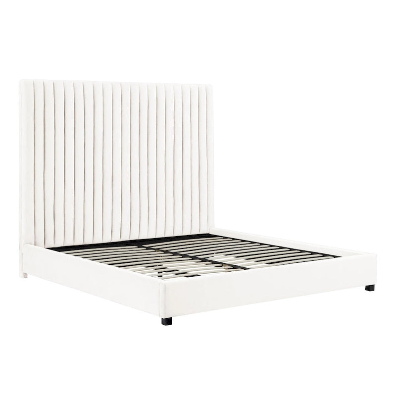 Channel Tufted Velvet Bed