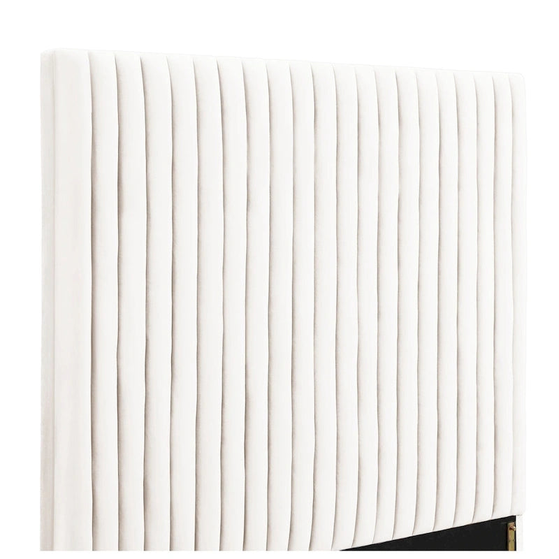 Channel Tufted Velvet Bed