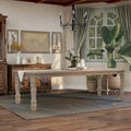 Furniture of America Tani White 100-inch Wood Expandable Dining Table