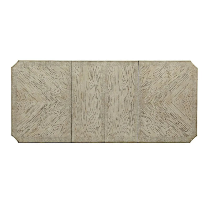 White 100-Inch Wood Expandable Dining Table
