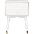 Mid-Century Modern 2-Drawer Nightstand
