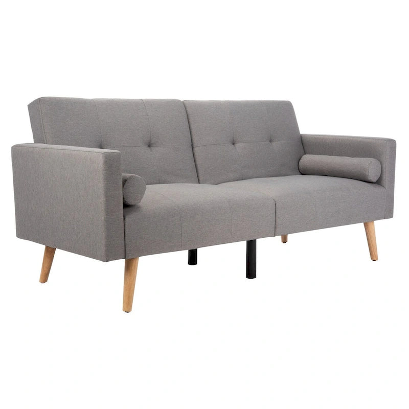 SAFAVIEH Tamekia Foldable Futon Bed with Pillow - 74.8 x 31.9 x 34.7
