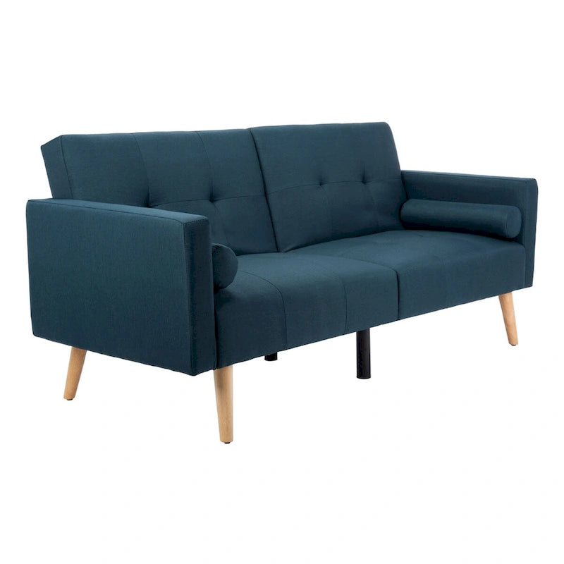 SAFAVIEH Tamekia Foldable Futon Bed with Pillow - 74.8 x 31.9 x 34.7