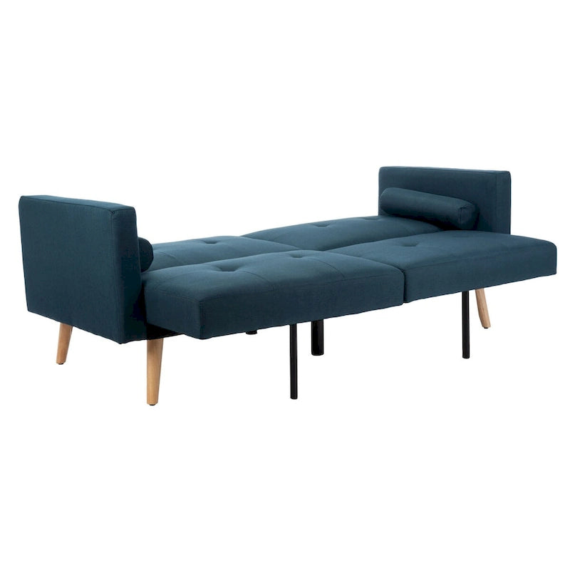 SAFAVIEH Tamekia Foldable Futon Bed with Pillow - 74.8 x 31.9 x 34.7