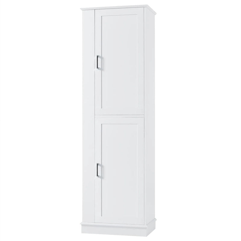 Freestanding Storage Cabinet with Hook and Adjustable Shelf